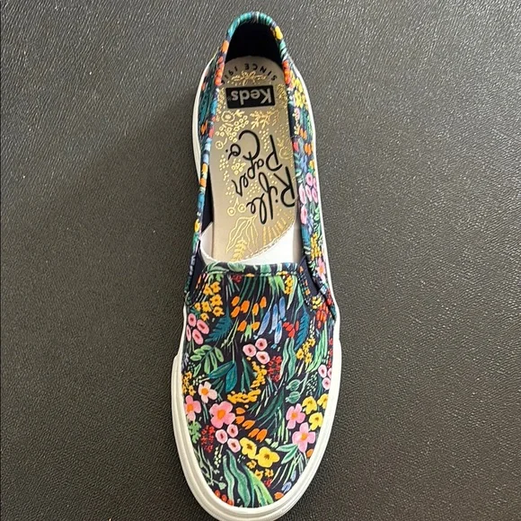 Keds X Rifle Paper Women's Colorful Floral Slip-On Sneakers - Picture 1 of 5
